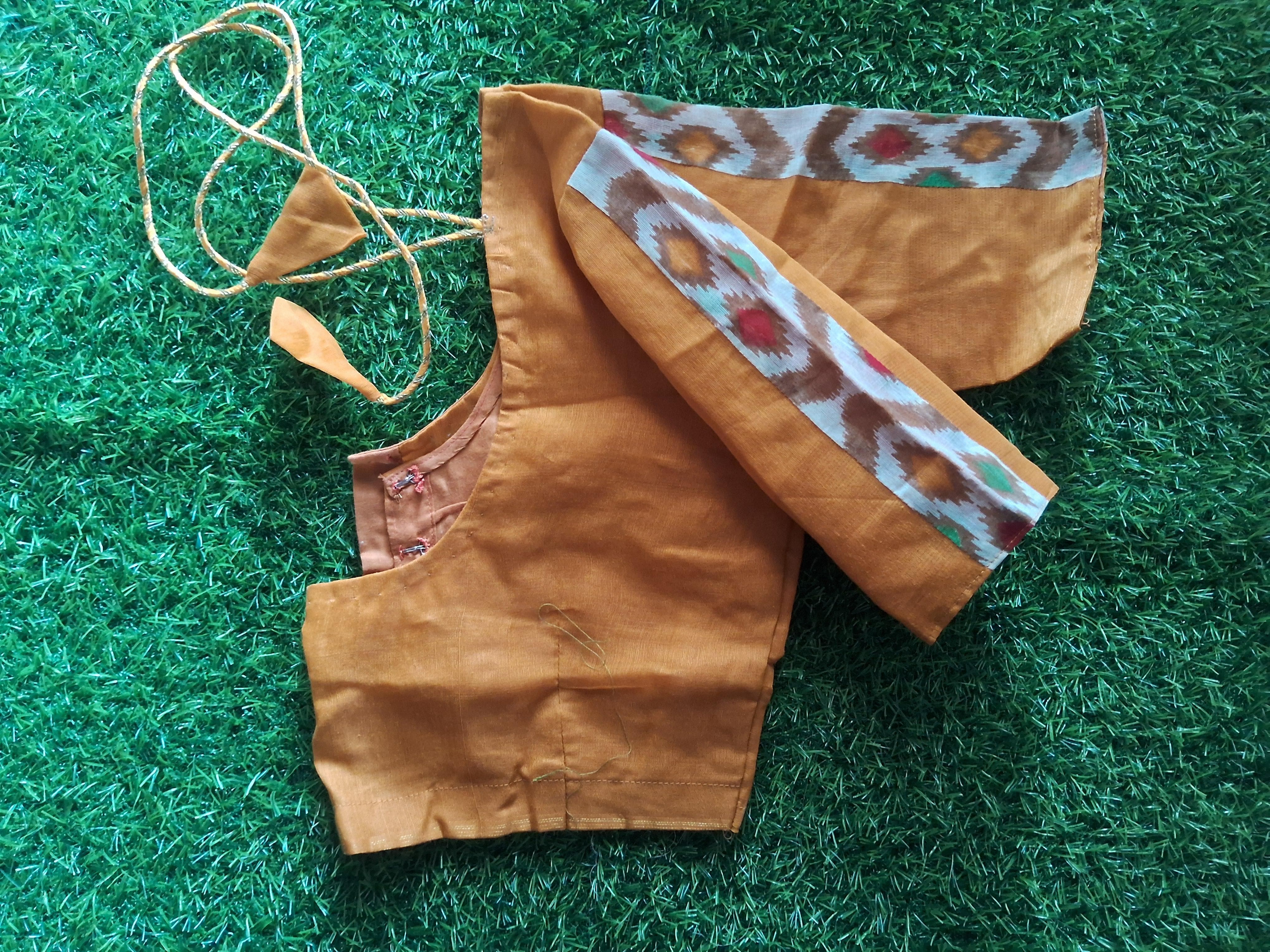 Rust Ikat Border Blouse