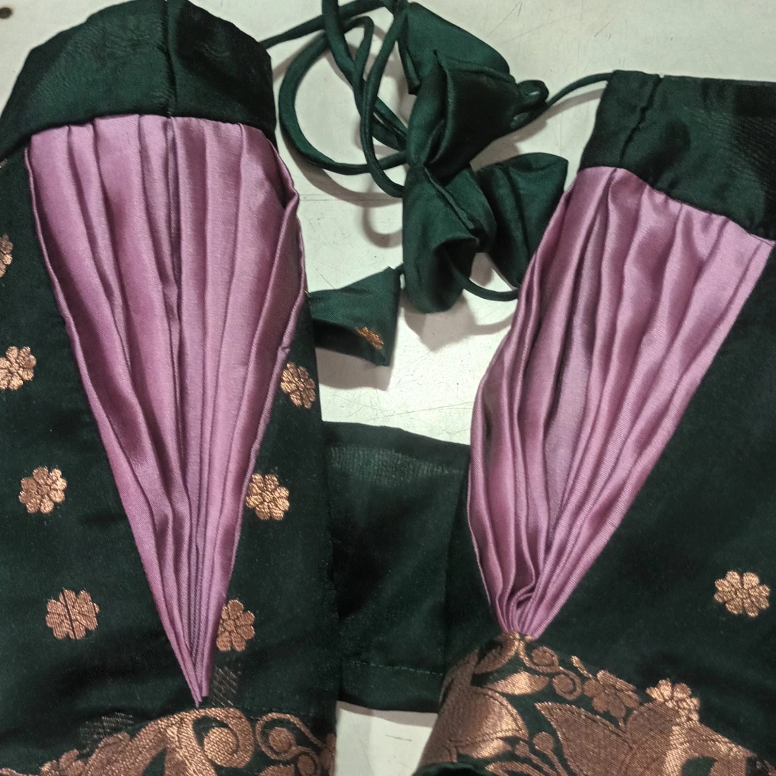 Velvet Petal Pleat Sleeve